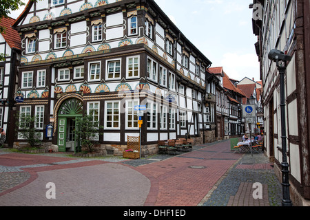 Centro storico, Hameln, Bassa Sassonia, Germania, Europa Foto Stock