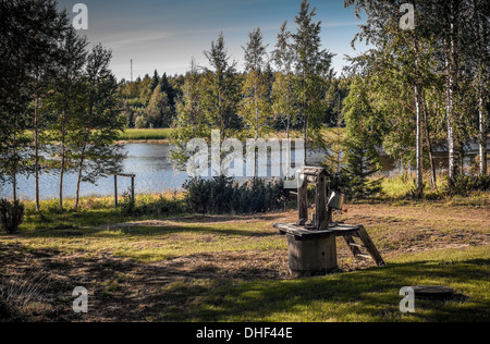 Pozzo di acqua nelle zone rurali scenet, Lulea, Svezia