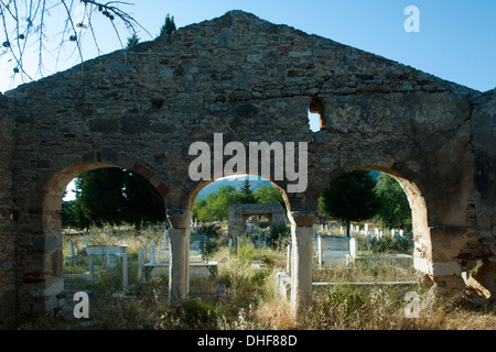 Asien, Türkei, Provinz Mugla, Resadiye-Halbinsel (Datca-Halbinsel), Dorffriedhof südlich von Yaziköy, Foto Stock