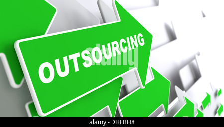 Outsourcing. Background aziendale. Foto Stock