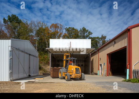 Scarico forno di essiccazione WINDRIVER WOODWORKS DEPOSITO DI LEGNAME Jefferson county PENNSYLVANIA USA Foto Stock