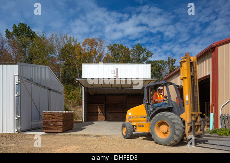 Scarico forno di essiccazione WINDRIVER WOODWORKS DEPOSITO DI LEGNAME Jefferson county PENNSYLVANIA USA Foto Stock