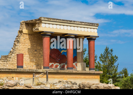 Parte delle rovine di Cnosso, Creta Foto Stock