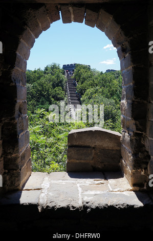 La Grande Muraglia a Mutianyu Foto Stock