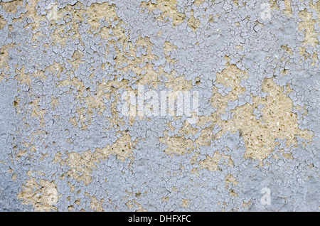 Peeling vecchia parete dipinta. Sfondo Foto Stock