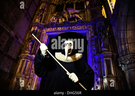 Il Medico della Peste di Venezia Il Carnevale Foto Stock