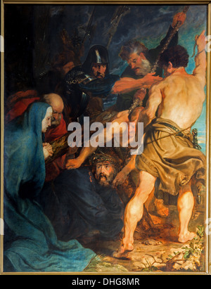 Anversa - Il Carryng della croce. La vernice dal grande maestro barocco Anthony Van Dyck in san Paolo la Chiesa Foto Stock