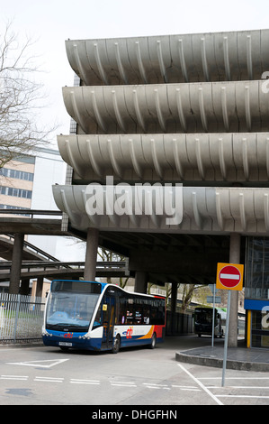 Preston Stazione Bus Art Deco degli anni sessanta di calcestruzzo s Design Foto Stock