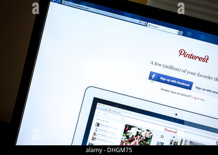 Sito web Pinterest Foto Stock