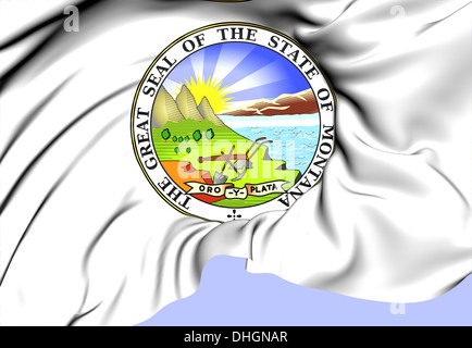 Guarnizione dello stato del Montana, USA. Close up. Foto Stock