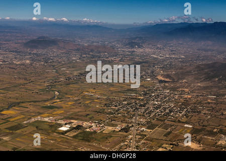Vista aerea della Valle di Oaxaca Novembre 6, 2013 a Oaxaca, Messico Foto Stock