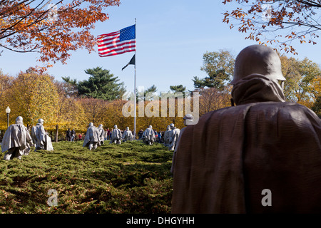 Memoriale dei Veterani di Guerra coreana - Washington DC, Stati Uniti d'America Foto Stock
