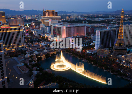 La striscia di notte, Las Vegas, Nevada. Foto Stock