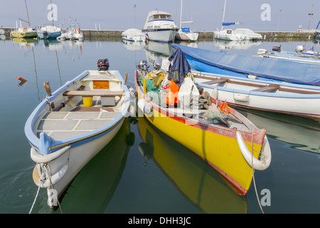 Porto di pesca a Lazise - Lago di Garda - Garda Trentino Foto Stock