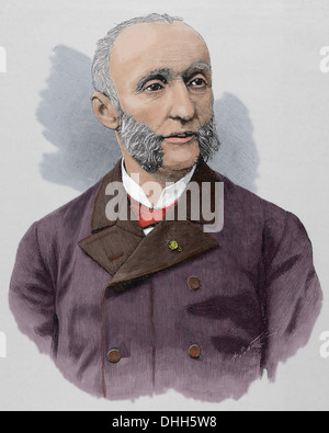 Jules Meline (1838-1925) . Statista francese il primo ministro dal 1896 al 1898. Incisione, 1892. Colorati. Foto Stock