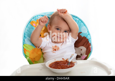 Baby pasti pasticcio Foto Stock