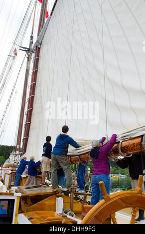 Patrimonio Schooner Windjammer barca a vela da Rockland Maine Foto Stock