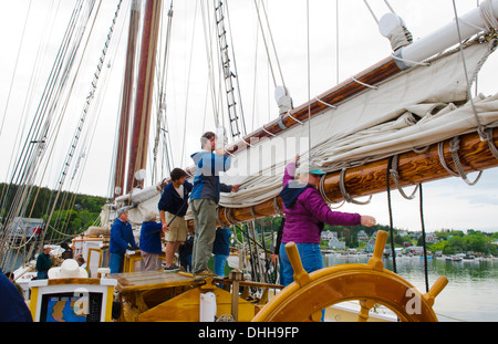 Patrimonio Schooner Windjammer barca a vela da Rockland Maine Foto Stock