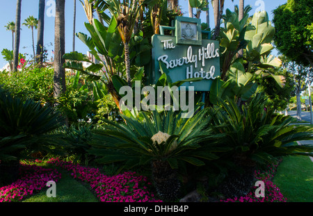 Beverly Hills California; CA famosa Beverly Hills Hotel hotel esclusivo per i ricchi e famosi Foto Stock