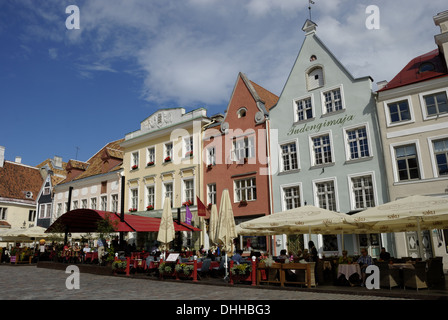 Piazza del Municipio di Tallinn Foto Stock