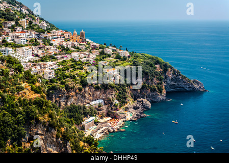 Vista di Praiano, Italia Foto Stock