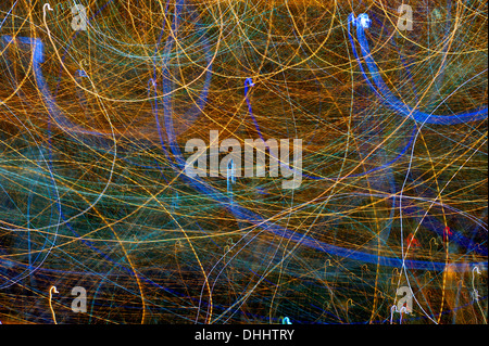 Divertimento squiggles di luce Foto Stock