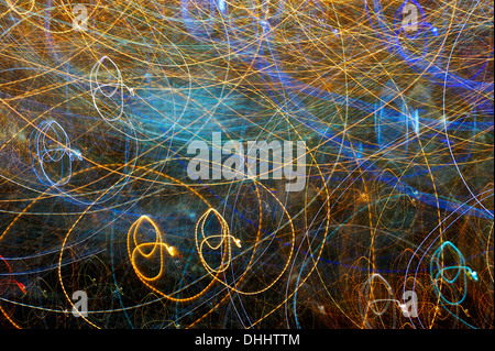 Divertimento squiggles di luce Foto Stock