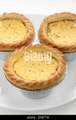 British Style budino crostate cosparso di noce moscata Foto Stock