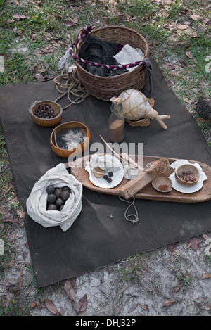 Nativo americano al Festival stato Oleno Park in North Florida. Foto Stock