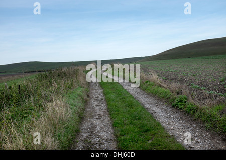 Le vie attraverso la campagna aperta Foto Stock