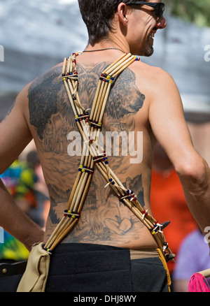 Nativo americano al Festival stato Oleno Park in North Florida. Foto Stock