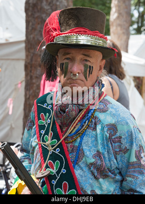 Nativo americano al Festival stato Oleno Park in North Florida. Foto Stock