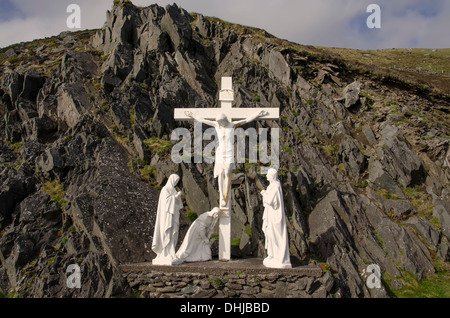 Scena della crocifissione sul Slea Head Drive, Dingle Peninusla Irlanda Foto Stock