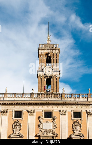 Palazzo Senatorio in Piazza del Campidoglio, Campidoglio, Roma, Italia Foto Stock