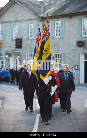 Ricordo domenica sfilata in Hay-on-Wye Powys Wales UK Foto Stock