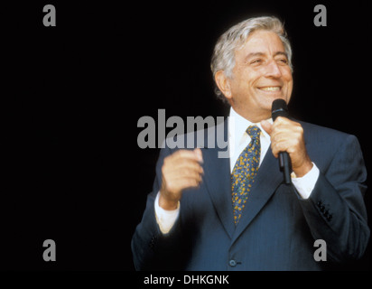 TONY Bennett cantante americana a Glastonbury nel 1998. Foto Martin Norris Foto Stock