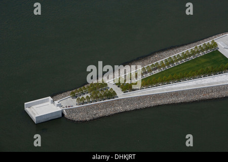 Fotografia aerea Franklin D. Roosevelt quattro libertà Park, Isola di Roosevelt, East River, Manhattan New York City Foto Stock