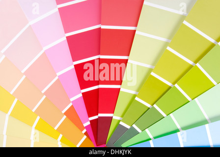 Tabella colori campionatore di guida Foto Stock