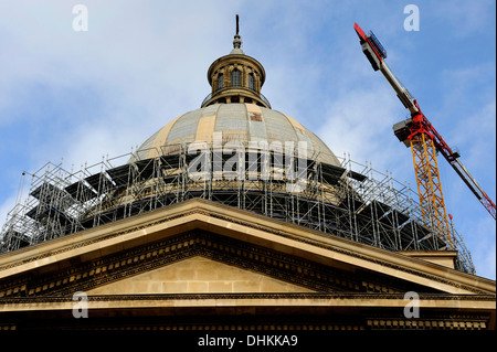 Ponteggio a riparare la cupola,Eglise du Pantheon,Parigi,Quartier Latin,Francia Foto Stock