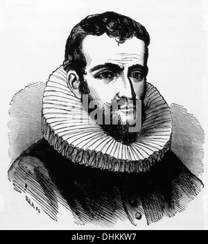 Henry Hudson, Inglese Mare Explorer e Navigator all'inizio del XVII secolo, Ritratto Foto Stock