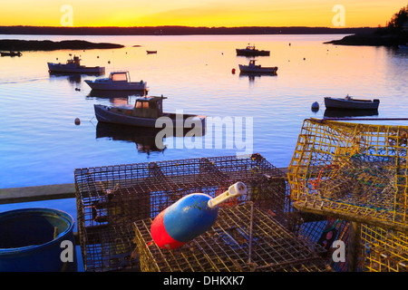 Sunrise, cinque isole, Maine, Stati Uniti d'America Foto Stock