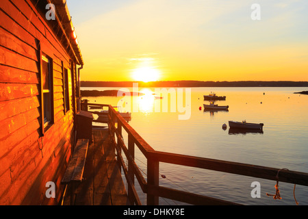 Sunrise, cinque isole, Maine, Stati Uniti d'America Foto Stock