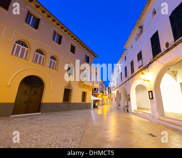 Ciutadella Menorca ses Voltes archi Ciudadela downtown in isole baleari Foto Stock