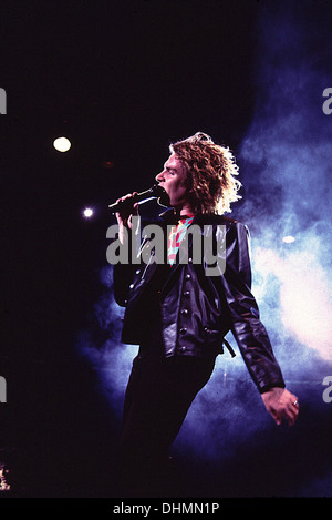 Simon LeBon in concerto con i Duran Duran a Milano Italia circa 1987 Foto Stock