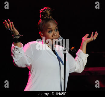 Trecina Atkins-Campbell di Mary Mary esegue al Hard Rock Live in Seminole Hard Rock Hotel e Casino di Ft. Lauderdale, Florida - 06.05.12 Foto Stock