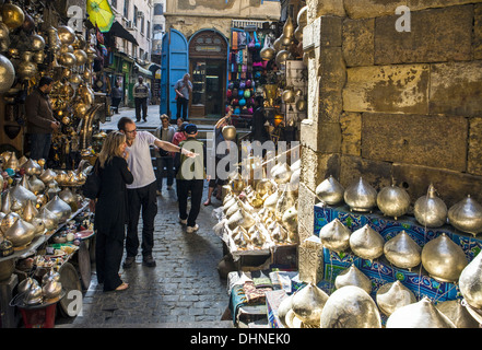 Africa, Egitto, al Cairo, il Khal El Khalili Foto Stock