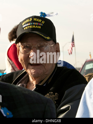 Veterano del giorno parade lungo Congress Avenue di Austin in Texas nel novembre 11th, 2013 Foto Stock