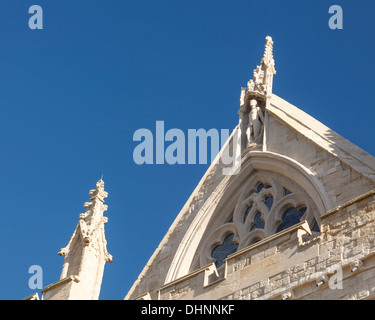 I dettagli architettonici sulla Cattedrale di Exeter Devon England Regno Unito Foto Stock