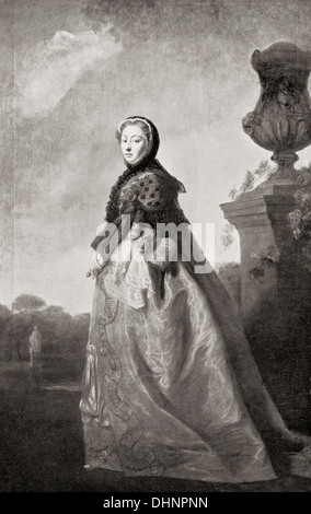 La principessa Augusta di Sax-Gotha-Altenburg, 1719 - 1772. La principessa di Galles tra 1736 e 1751 Dowager Principessa di Galles più tardi Foto Stock