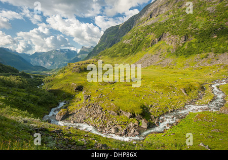 Norvegia paesaggio vicino il Geirangerfjord Foto Stock